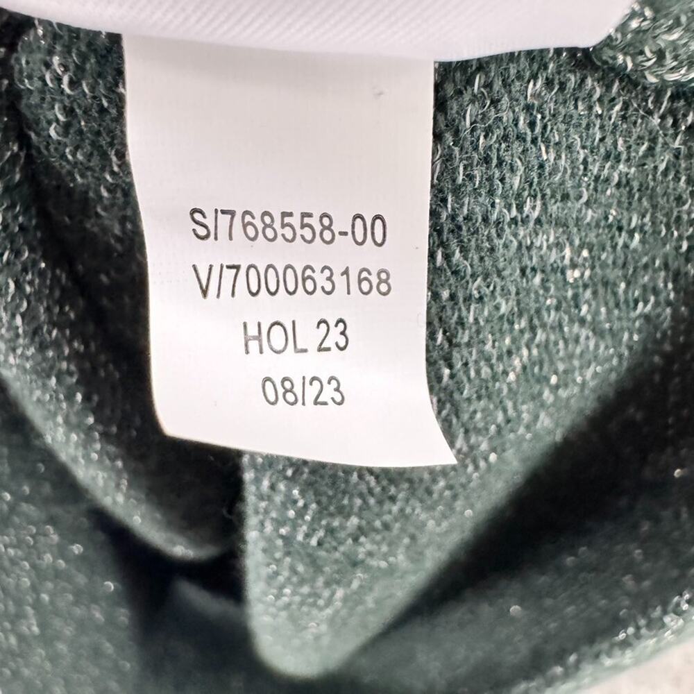 Banana Republic Top Womens XL Green Silver Metallic Knit Fitted Halter Stretch - Picture 13 of 13